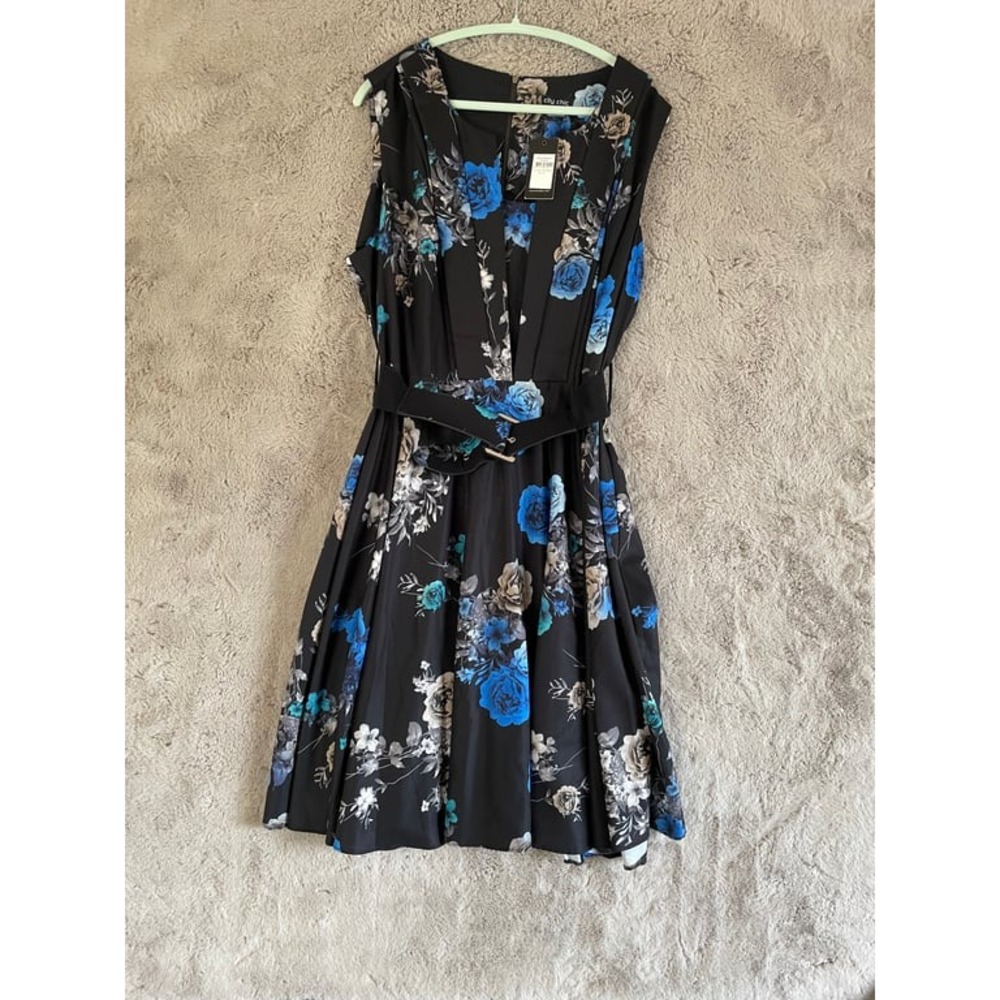 NWT City Chic Women's Floral Bouquet Dress Belt Size XL